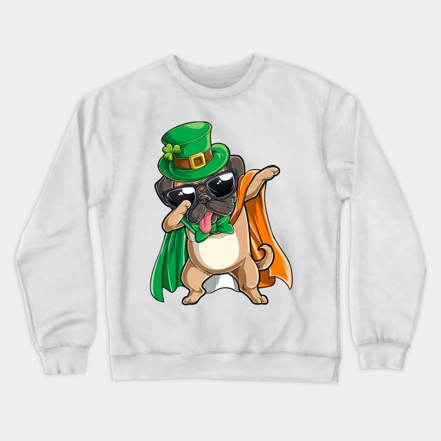 Dabbing Pug St Patricks Day Boys Leprechaun Irish Crewneck Sweatshirt by Macy XenomorphQueen